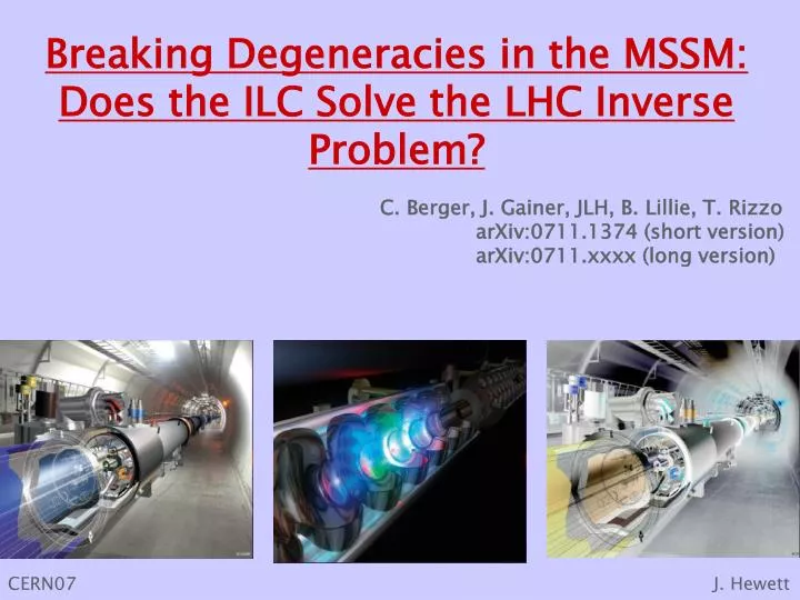 breaking degeneracies in the mssm does the ilc solve the lhc inverse problem