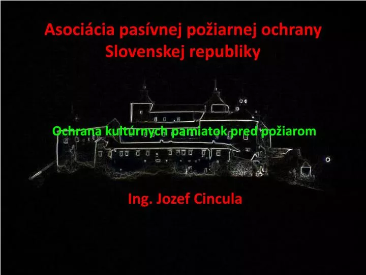asoci cia pas vnej po iarnej ochrany slovenskej republiky