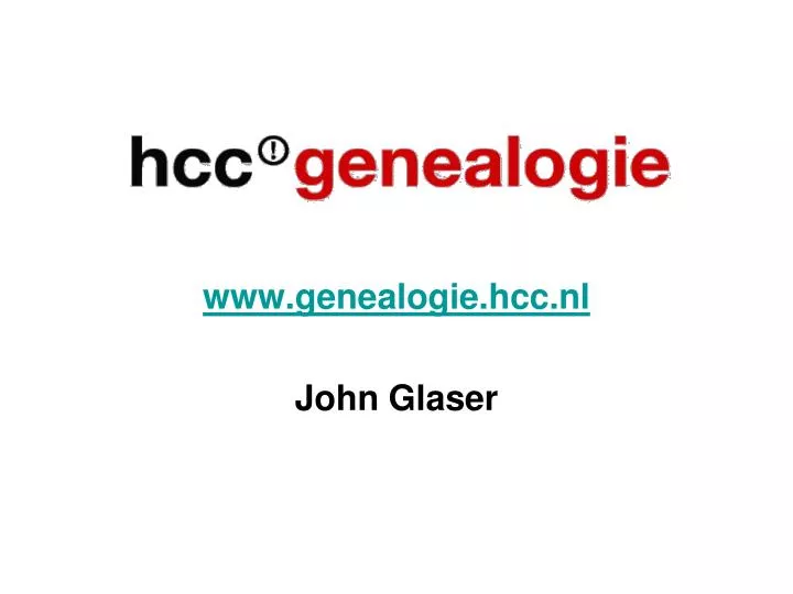 www genealogie hcc nl john glaser