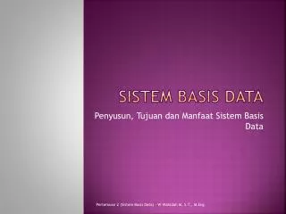 sistem basis data