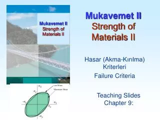 mukavemet ii s trength of materials ii