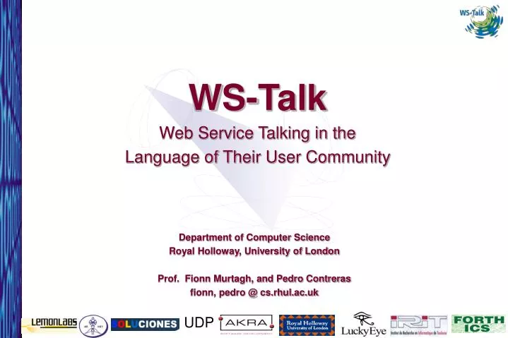 ws talk web service talking in the language of their user community