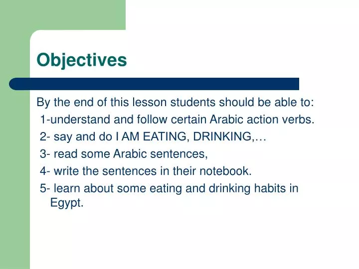 objectives