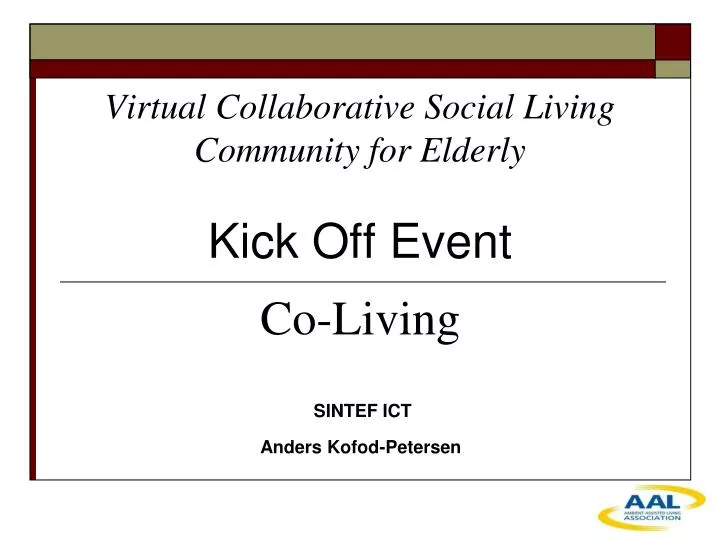 virtual collaborative social living community for elderly