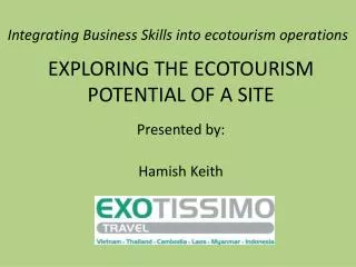 Integrating Business Skills into ecotourism operations