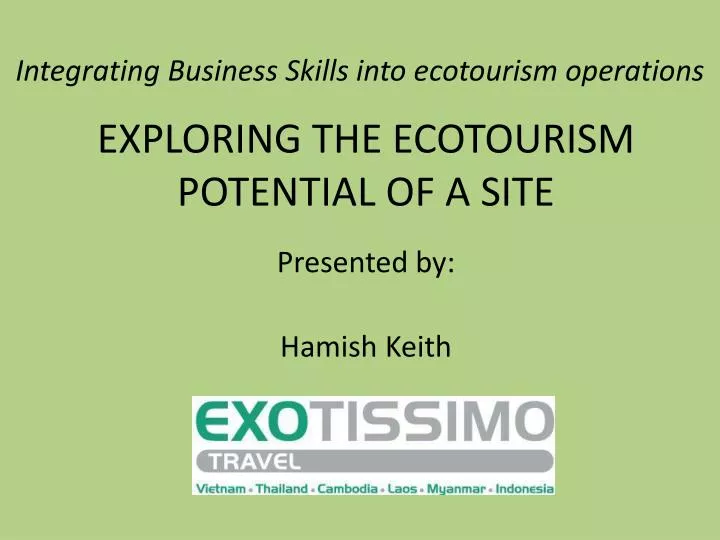 integrating business skills into ecotourism operations