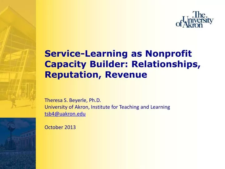 service learning as nonprofit capacity builder relationships reputation revenue