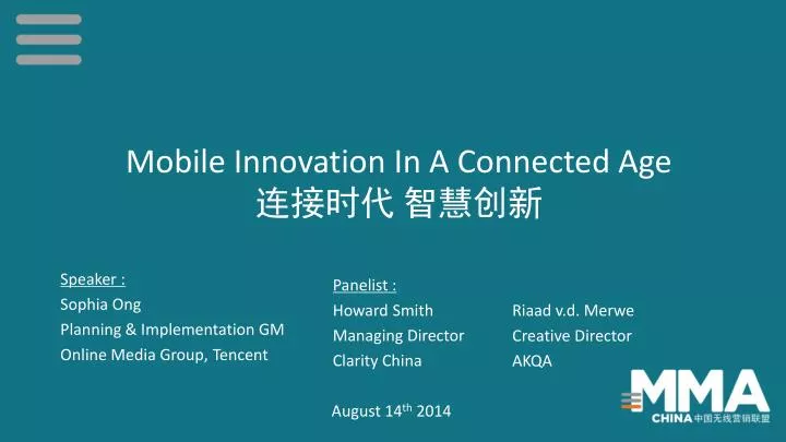 mobile innovation in a connected age