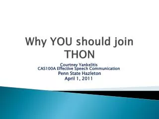 Why YOU should join THON