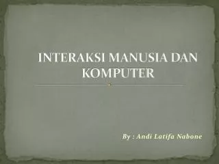 interaksi manusia dan komputer