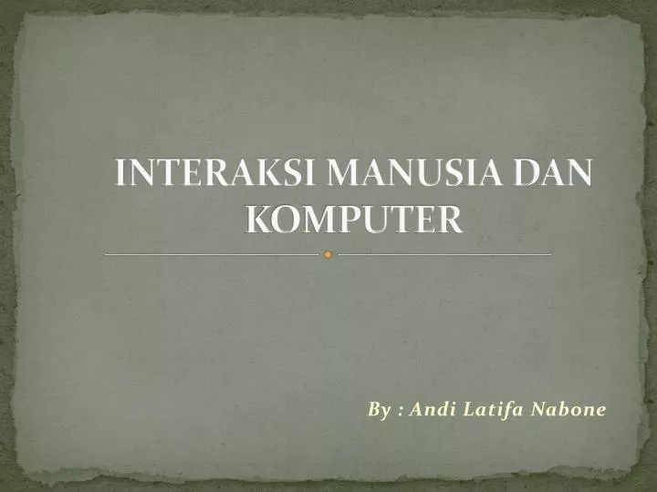 interaksi manusia dan komputer