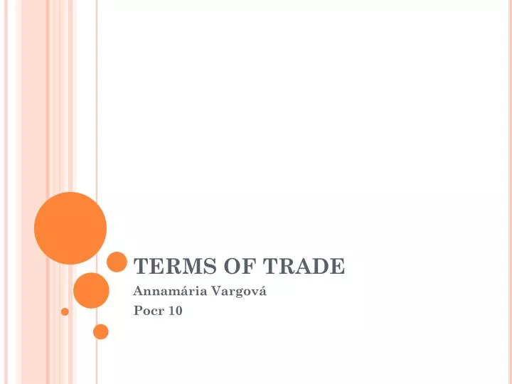 terms of trade