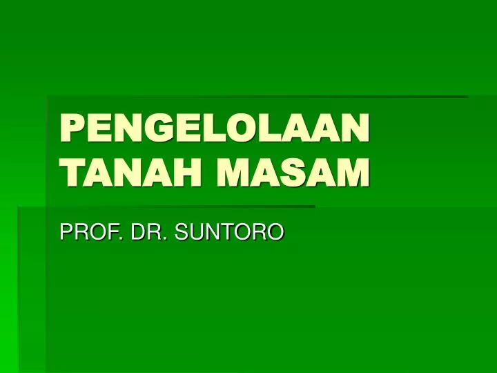 pengelolaan tanah masam