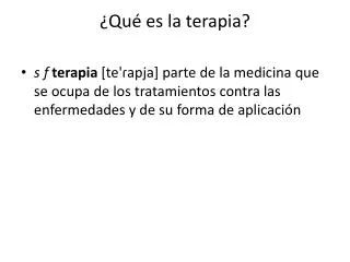 qu es la terapia