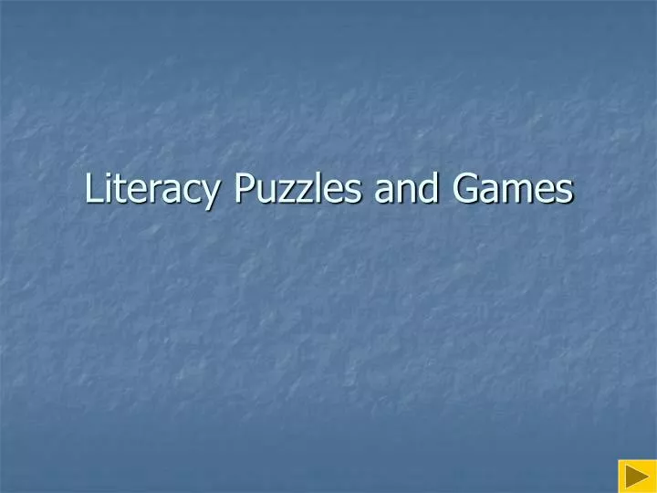literacy puzzles and games