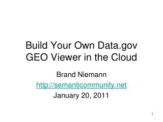 Build Your Own Data GEO Viewer in the Cloud