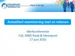 Actualiteit examinering taal en rekenen - slide 1