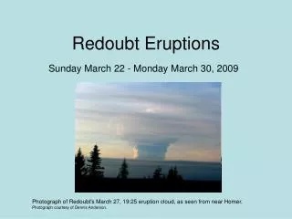 Redoubt Eruptions