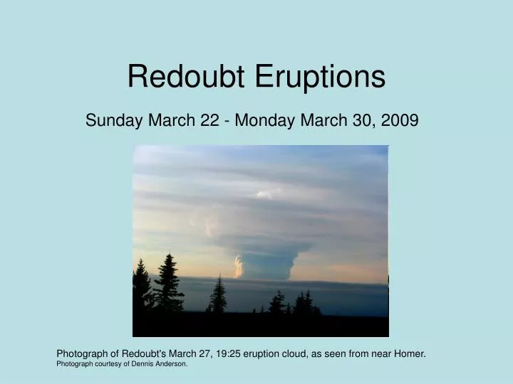 redoubt eruptions