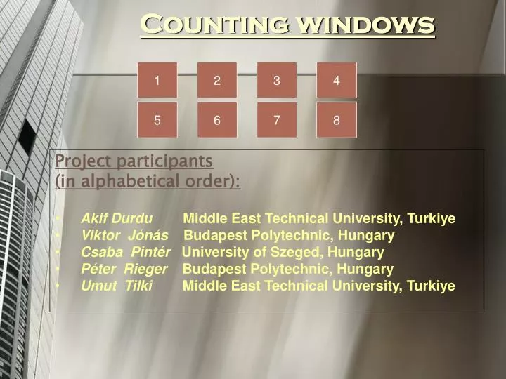 counting windows