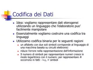 codifica dei dati
