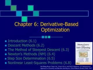 Chapter 6: Derivative-Based Optimization