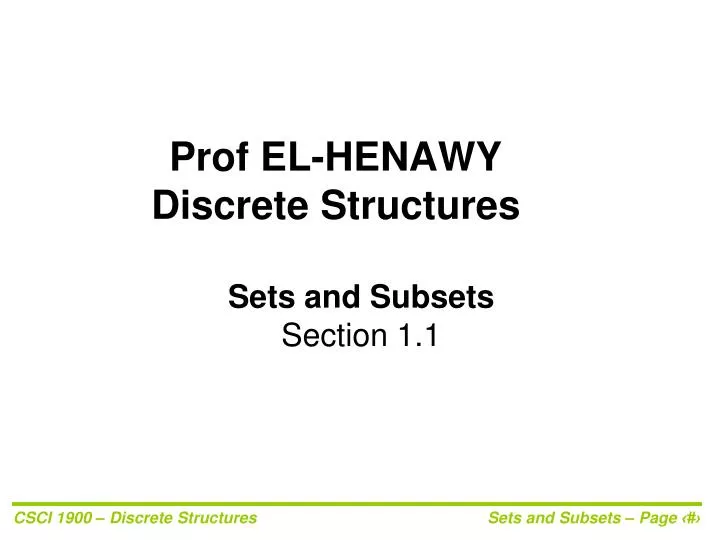 prof el henawy discrete structures