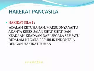 hakekat pancasila