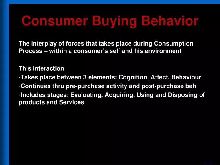 consumer buying behavior
