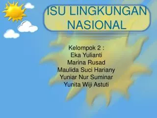 isu lingkungan nasional
