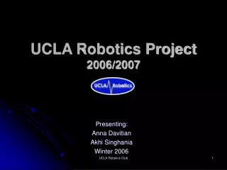 UCLA Robotics Project 2006/2007