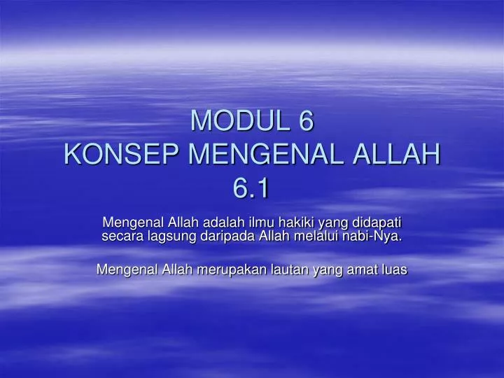 modul 6 konsep mengenal allah 6 1