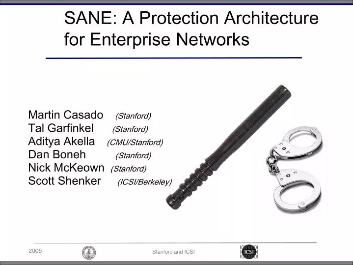 sane a protection architecture for enterprise networks
