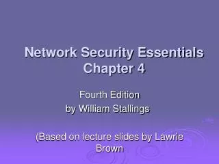 Network Security Essentials Chapter 4