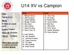 U14 XV vs Campion