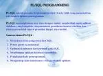 PL/SQL PROGRAMMING - slide 1