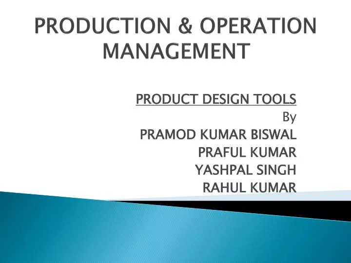 production operation management
