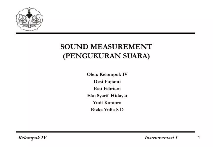 sound measurement pengukuran suara
