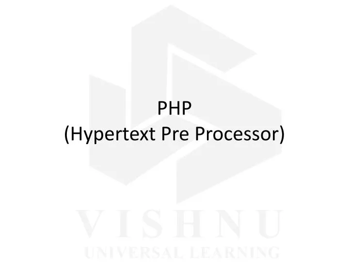 php hypertext pre processor