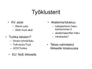 ty klusterit