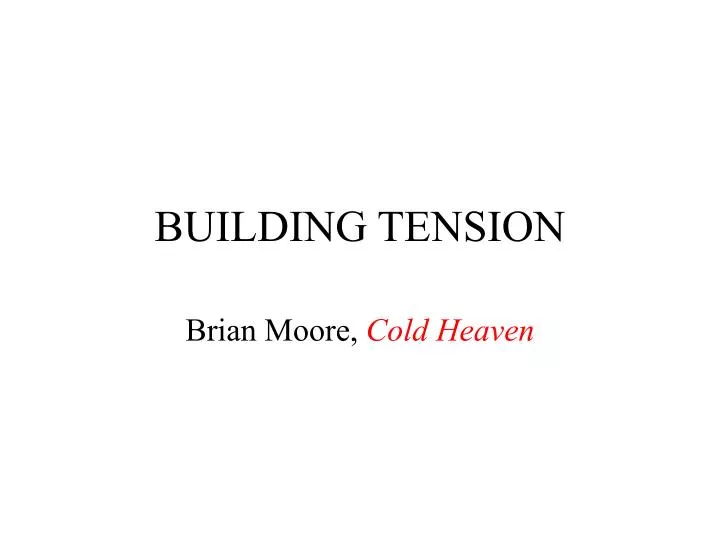 building tension