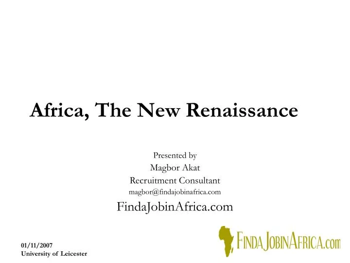 africa the new renaissance
