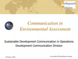 Communication in Environmental Assessment