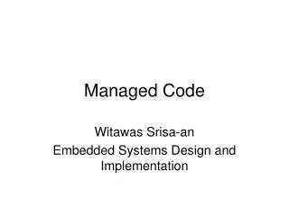 Managed Code