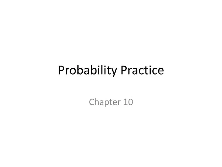 probability practice