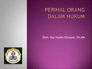 perihal orang dalam hukum