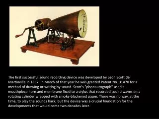 The Edison Cylinder Phonograph