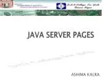JAVA SERVER PAGES - slide 1