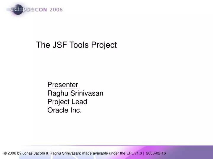 the jsf tools project