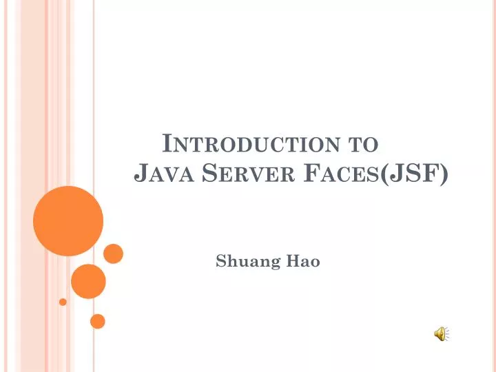 introduction to java server faces jsf